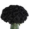 Veryhome Halloween Black Artificial Flowers Silk Black Roses Real Touch Bridal Wedding Bouquet for Home Garden Party Floral Decor 10 Pcs (Black)